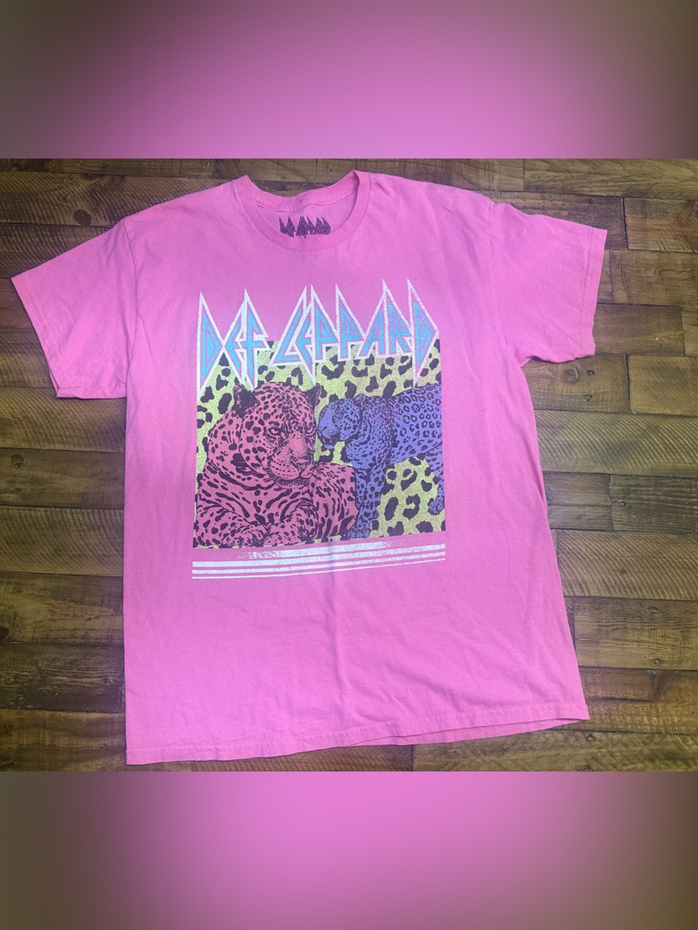 Pink Short-Sleeve Def Leppard Tee